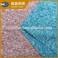 latest trend knitting melange polyester rugby jersey fabric for T shirt